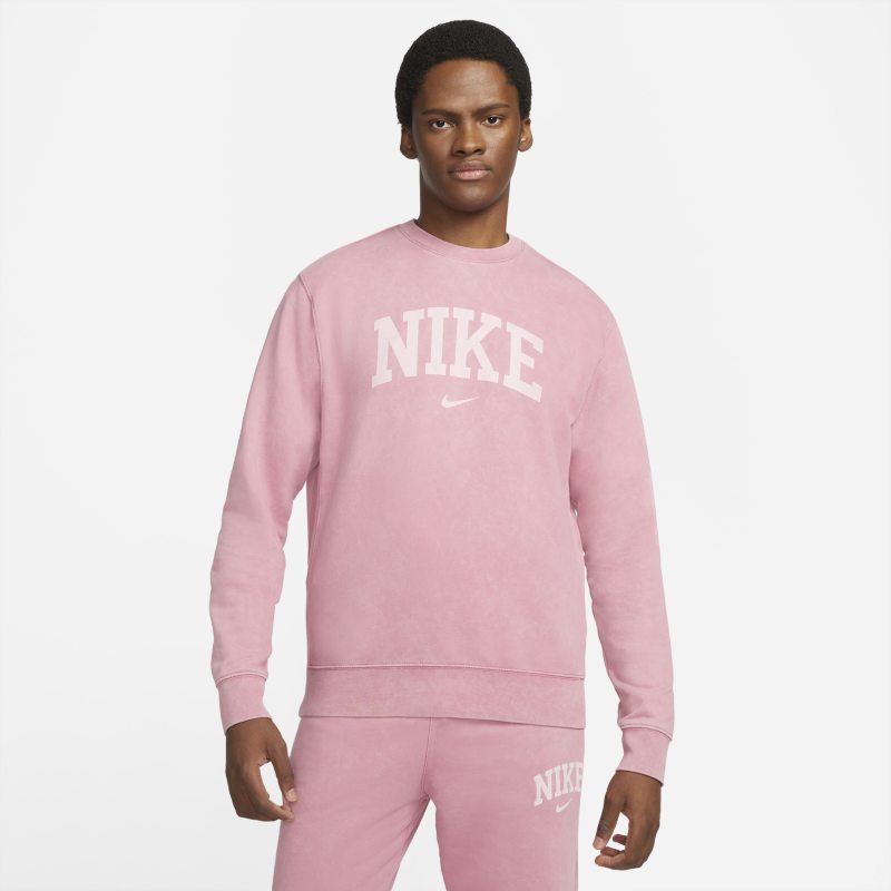 Męska bluza dresowa z dzianiny Nike Sportswear Arch - Różowy