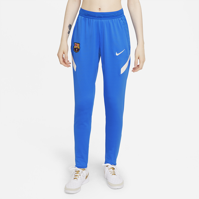 фото Женские футбольные брюки nike dri-fit fc barcelona strike - синий
