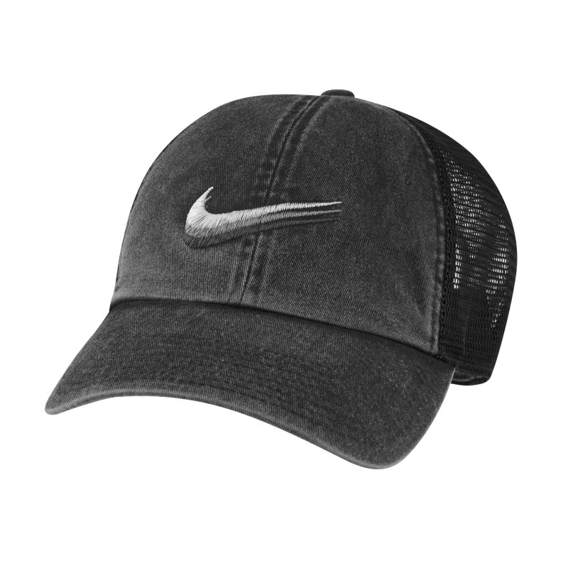 Nike Sportswear Heritage 86 Swoosh Trucker Cap - Black