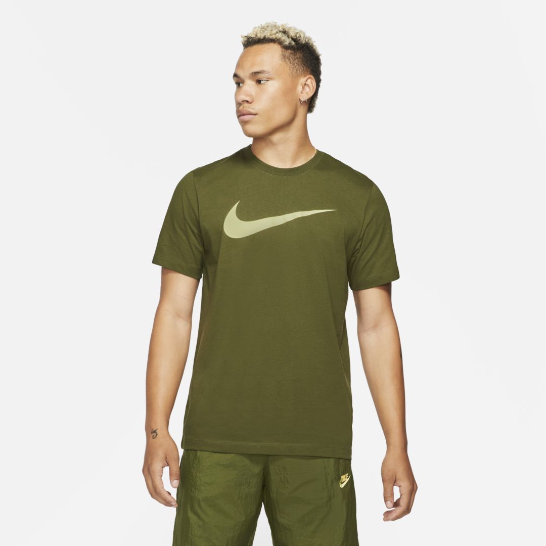 Nike Sportswear Swoosh Men's T-shirt In Rough Green,light Lemon Twist