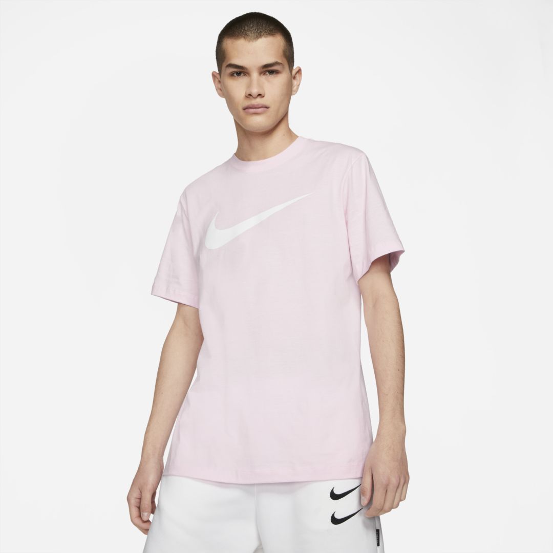 Nike Sportswear Swoosh Men's T-shirt In Pink Foam,white