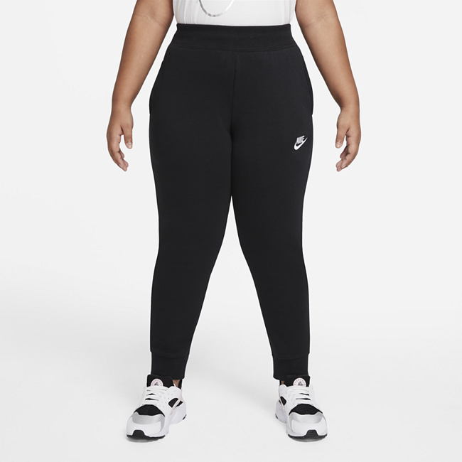 Nike Sportswear Club Fleece bukse til store barn (jente) (utvidet størrelse) - Black