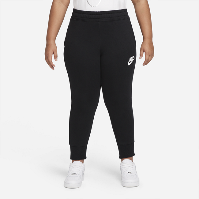 фото Зауженные брюки из ткани френч терри для девочек школьного возраста nike sportswear club (расширенный размерный ряд) - черный