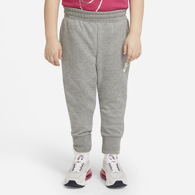 фото Зауженные брюки из ткани френч терри для девочек школьного возраста nike sportswear club (расширенный размерный ряд) - серый