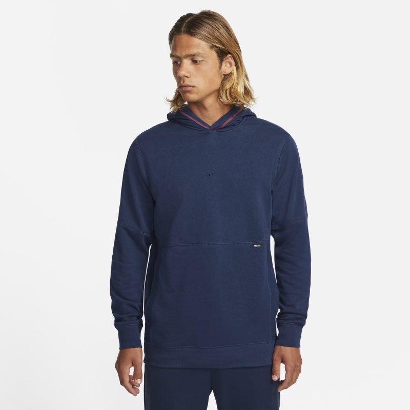 Męska dzianinowa bluza piłkarska z kapturem Nike - Niebieski