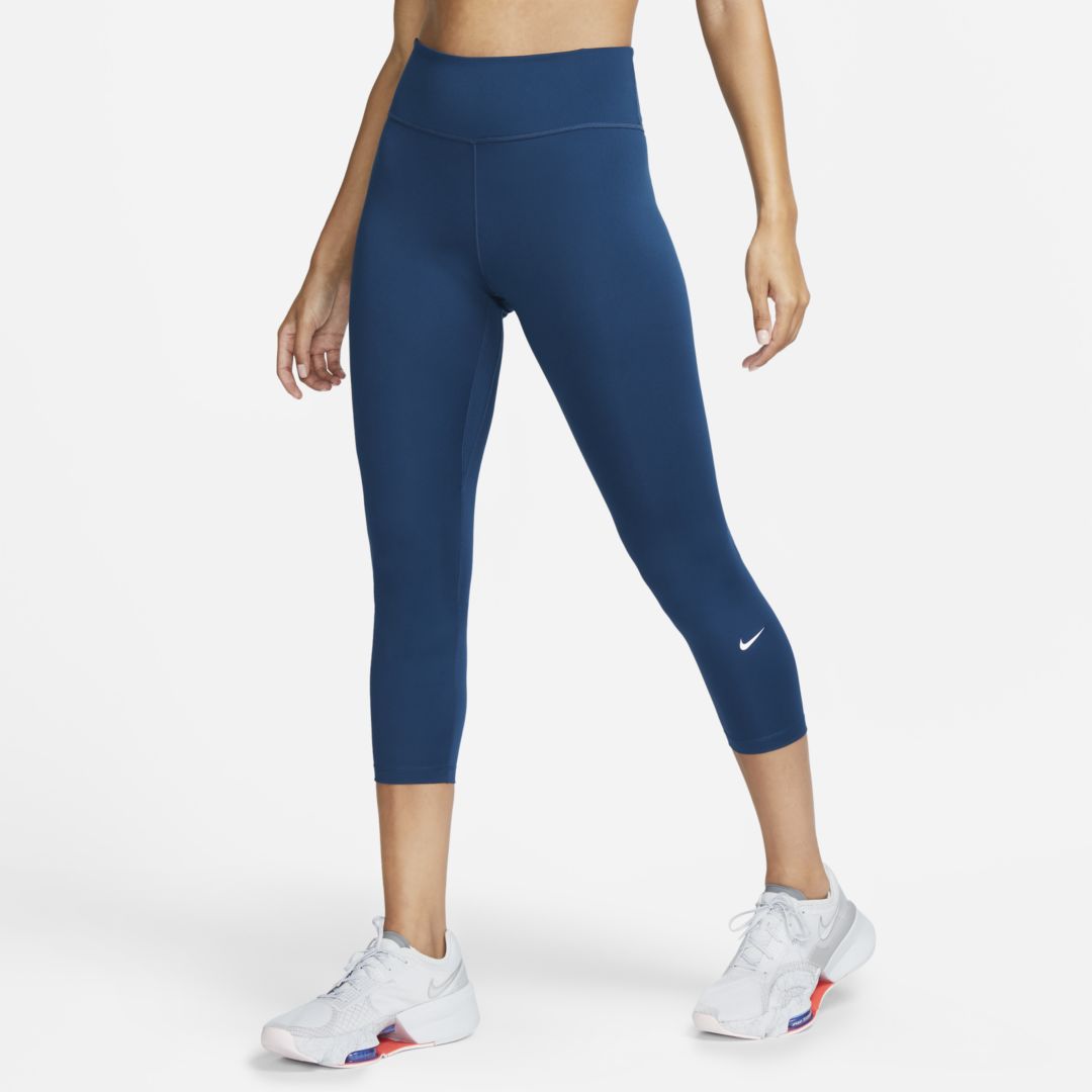 Nike Women's One Mid-rise Crop Leggings In Blue