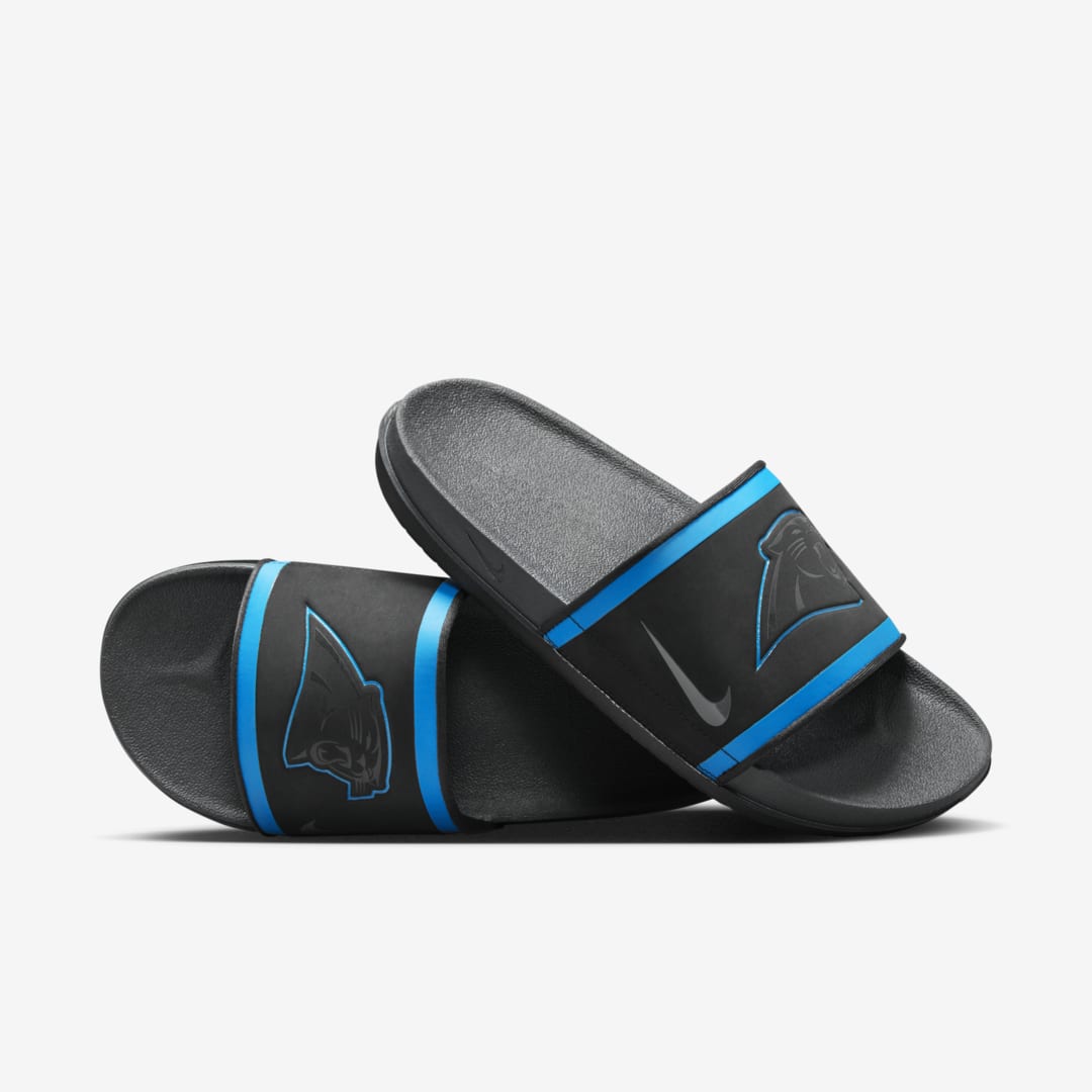 Shop Nike Men's Offcourt (nfl Carolina Panthers) Slides In Black