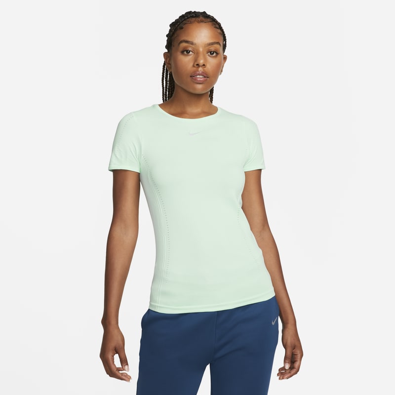 Nike Dri-FIT ADV Aura Women's Slim-Fit Short-Sleeve Top - Green