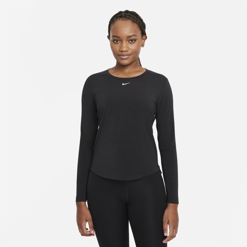 Nike Dri-FIT UV One Luxe Women's Standard Fit Long-Sleeve Top - Black