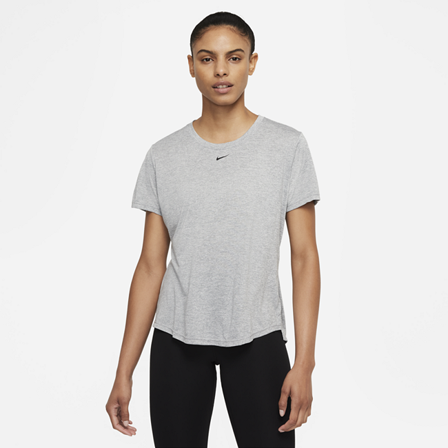 фото Женская футболка с коротким рукавом со стандартной посадкой nike dri-fit one - серый