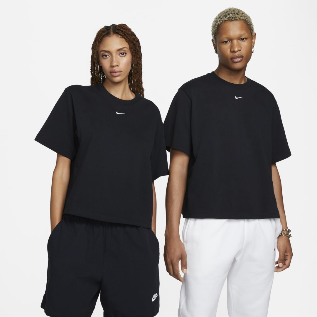 Shop Nike Women's  Sportswear Essential Boxy T-shirt In Black