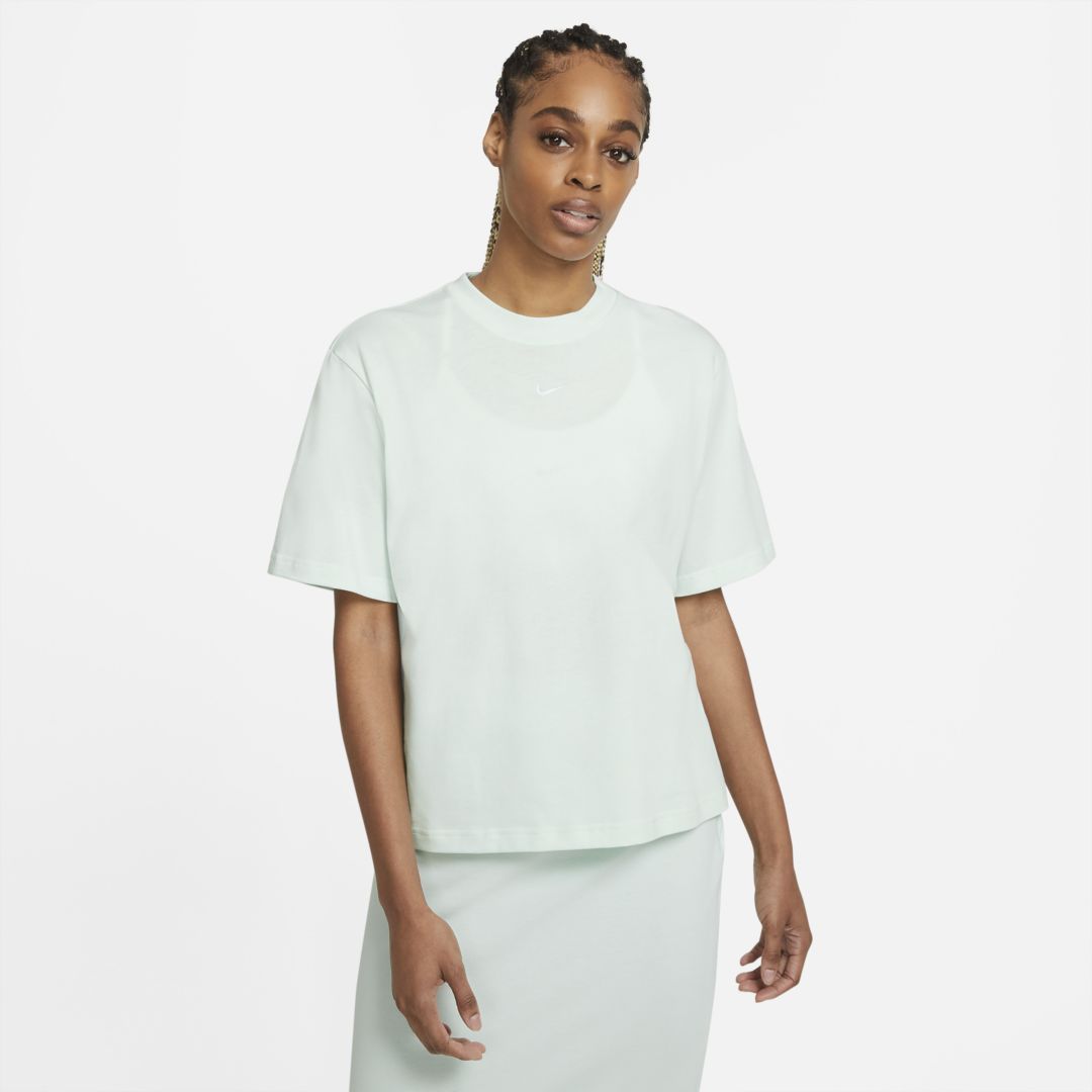 Nike Sportswear Essential Women's T-shirt In Barely Green,white