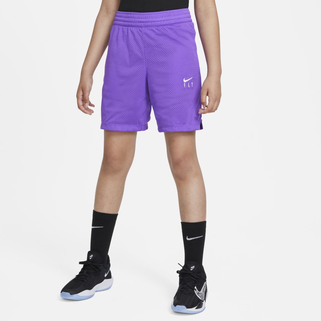 Nike Dri-fit Fly Essentials Big Kids' Training Shorts In Wild Berry,white