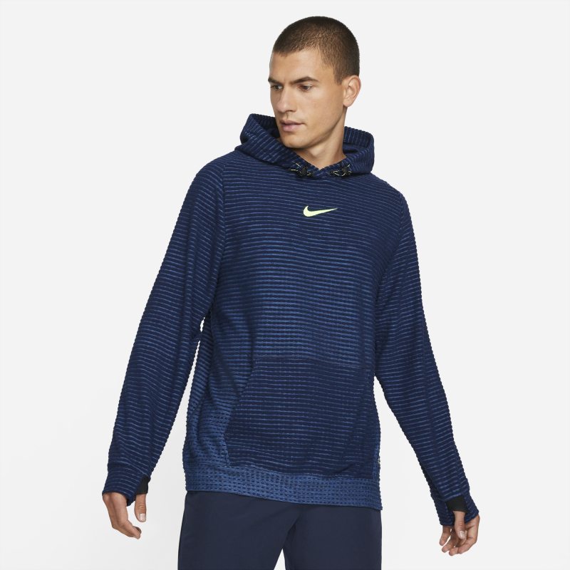 Nike Pro Therma-FIT ADV Men's Fleece Pullover Hoodie - Blue