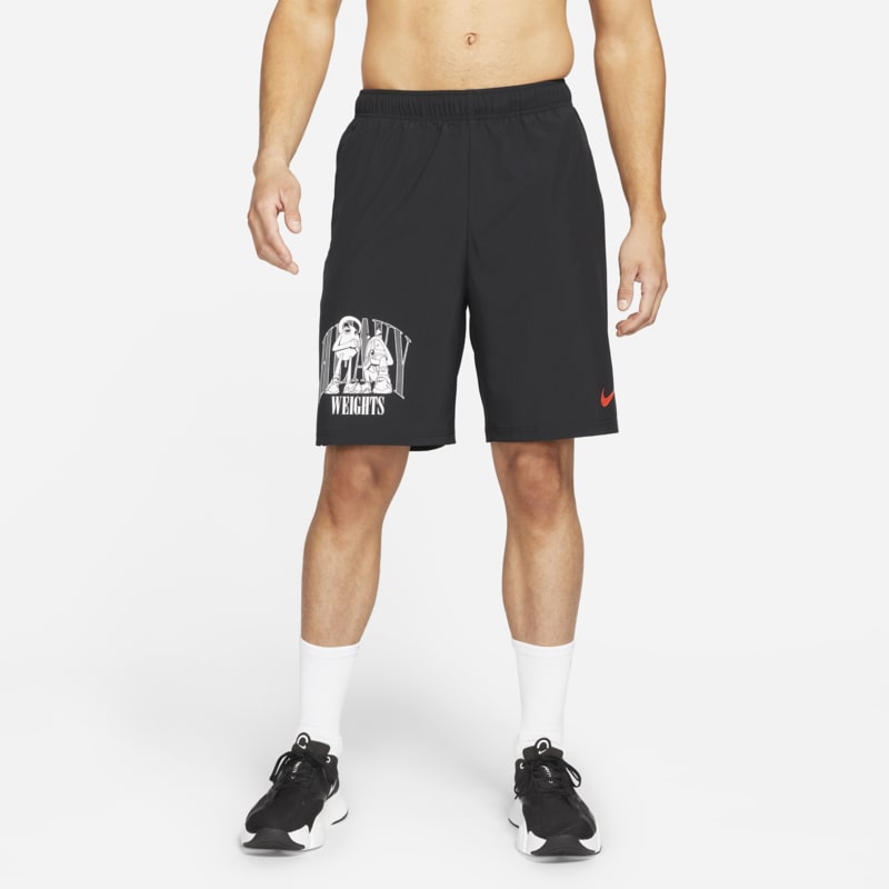 Nike Dri-FIT Men's Woven Graphic Training Shorts - Black