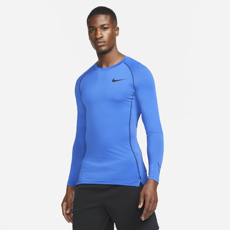 Nike Pro Dri-FIT Camiseta de manga larga y ajuste ceñido - Hombre - Azul Nike