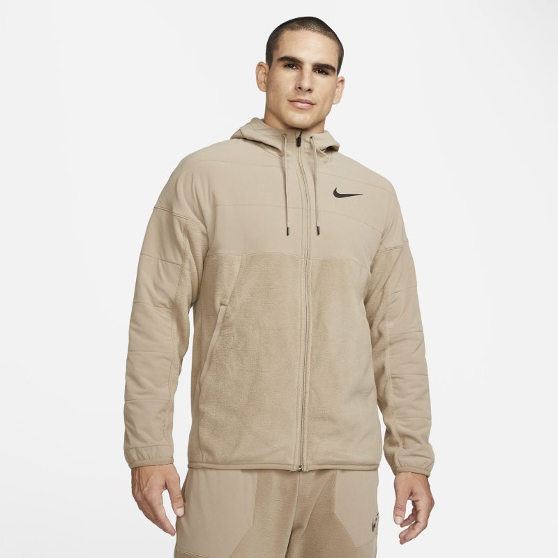 Nike Therma-FIT Sudadera con capucha de entrenamiento con cremallera completa para el invierno - Hombre - Marrón Nike
