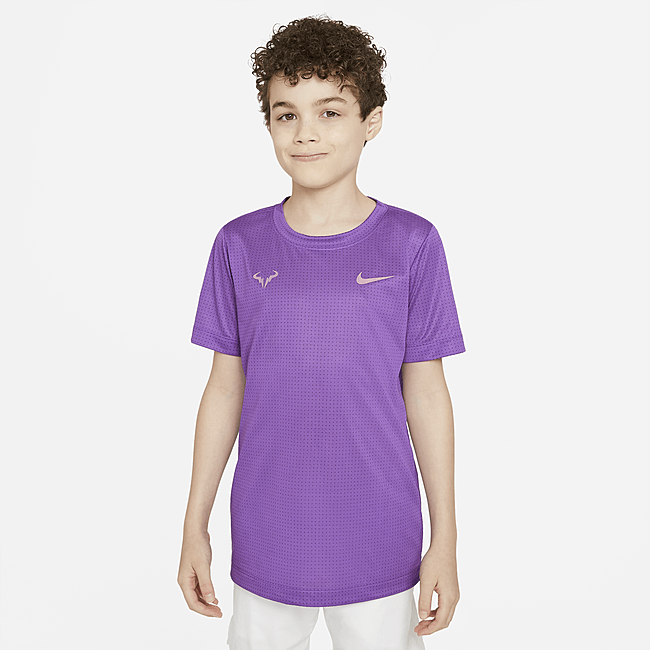фото Теннисная футболка для мальчиков школьного возраста rafa - пурпурный