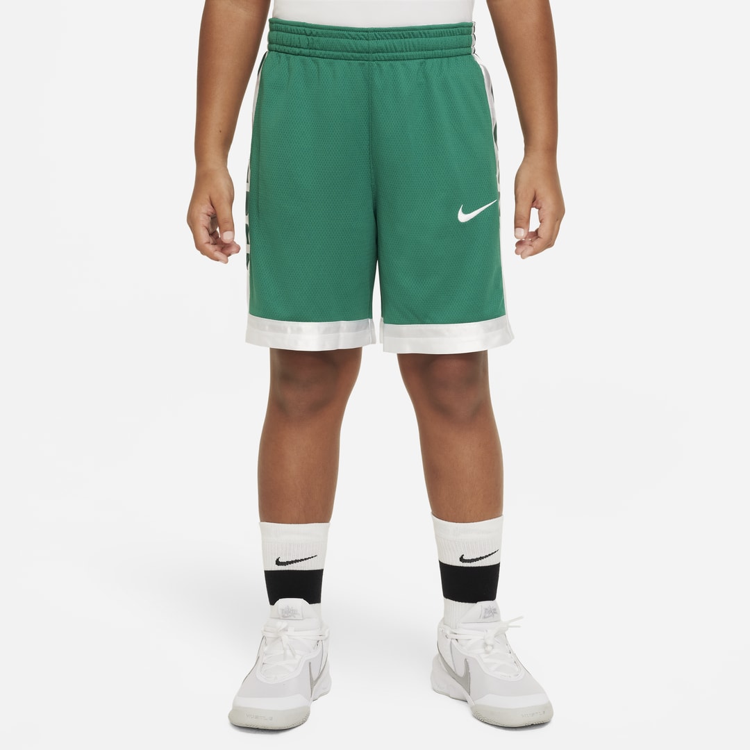 Nike Dri-fit Elite Big Kids' Basketball Shorts (extended Size) In Malachite,white