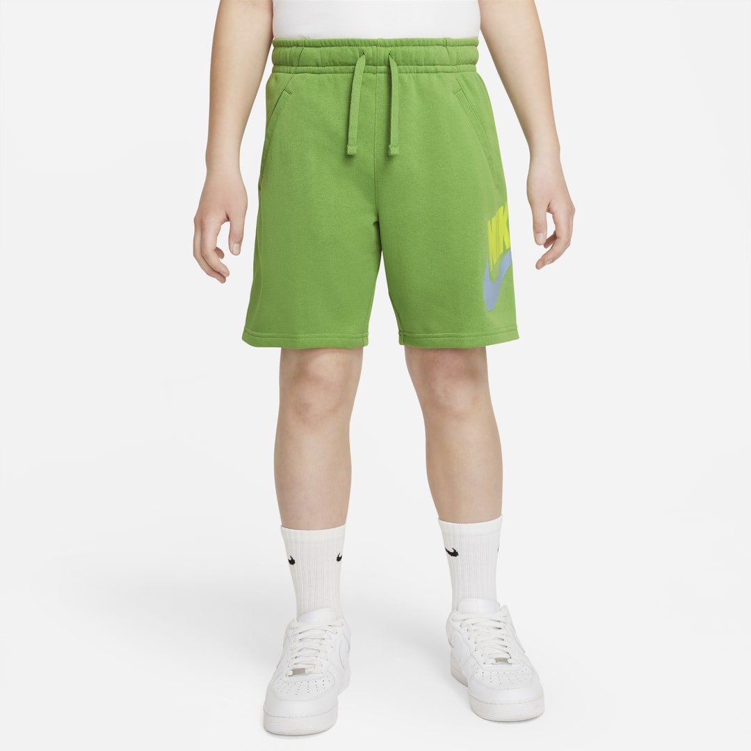 Nike Sportswear Club Big Kids' (boys') Shorts (extended Size) In Chlorophyll/chlorophyll