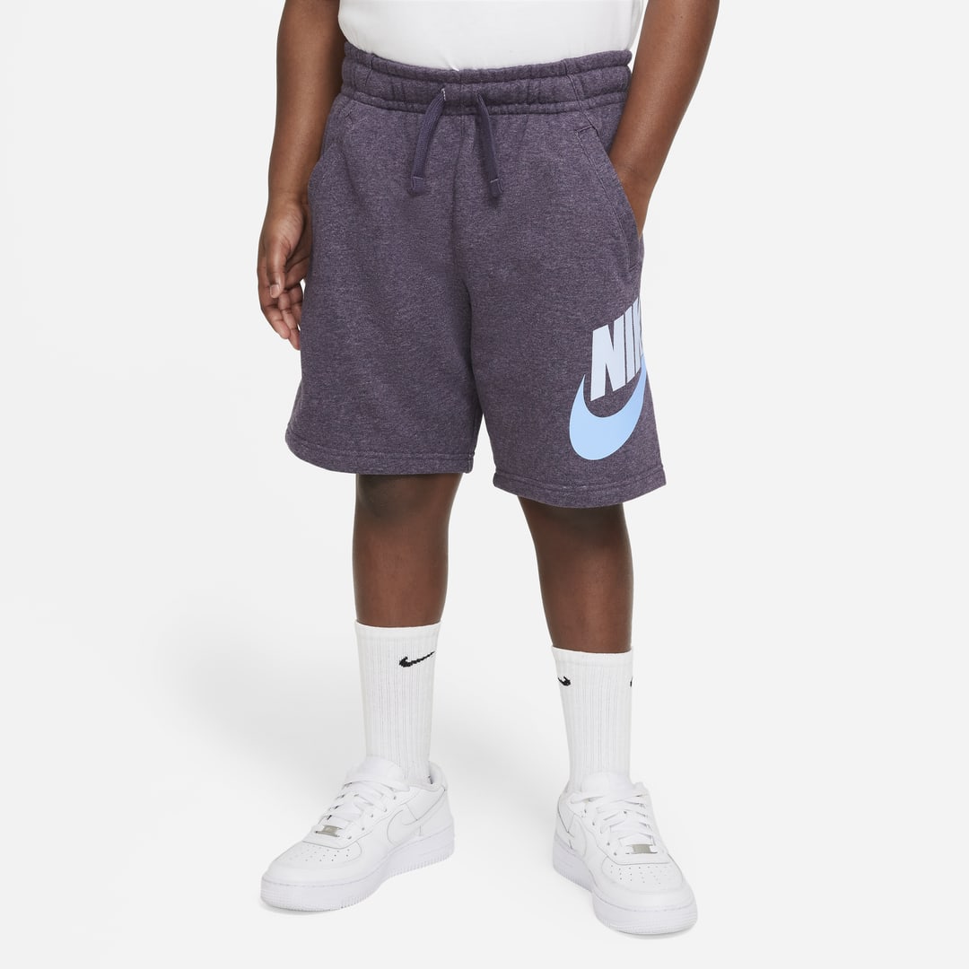 Nike Sportswear Club Big Kids' Shorts (extended Size) In Dark Raisin,heather