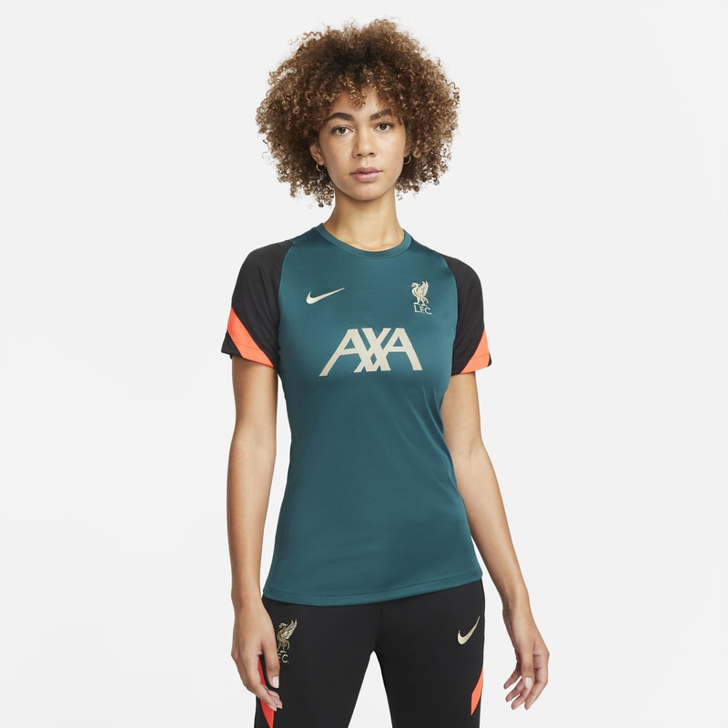 Kortärmad fotbollströja Liverpool FC Strike Nike Dri-FIT för kvinnor - Grön