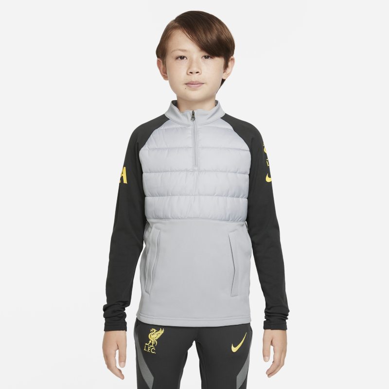 Liverpool FC Academy Pro Winter Warrior Camiseta de entrenamiento de fútbol Nike Terma-FIT - Niño/a - Gris Nike