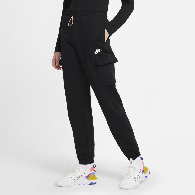 Vävda cargobyxor i fleece Nike Sportswear för kvinnor - Svart
