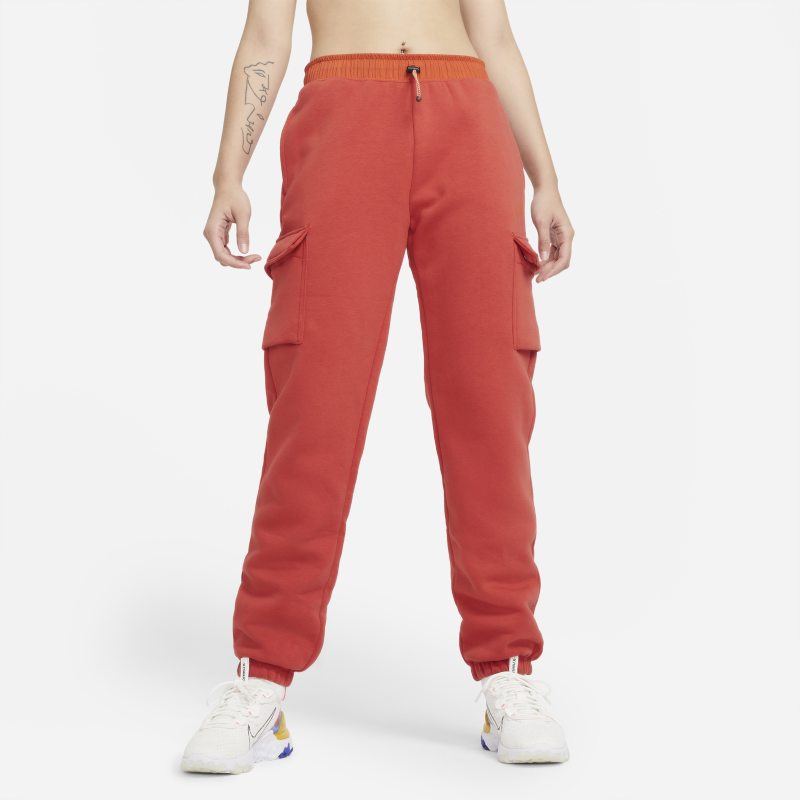 Vävda cargobyxor i fleece Nike Sportswear för kvinnor - Orange