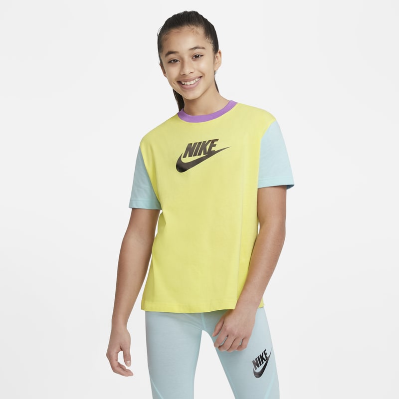 T-shirt dla dużych dzieci (dziewcząt) Nike Sportswear - Żółć