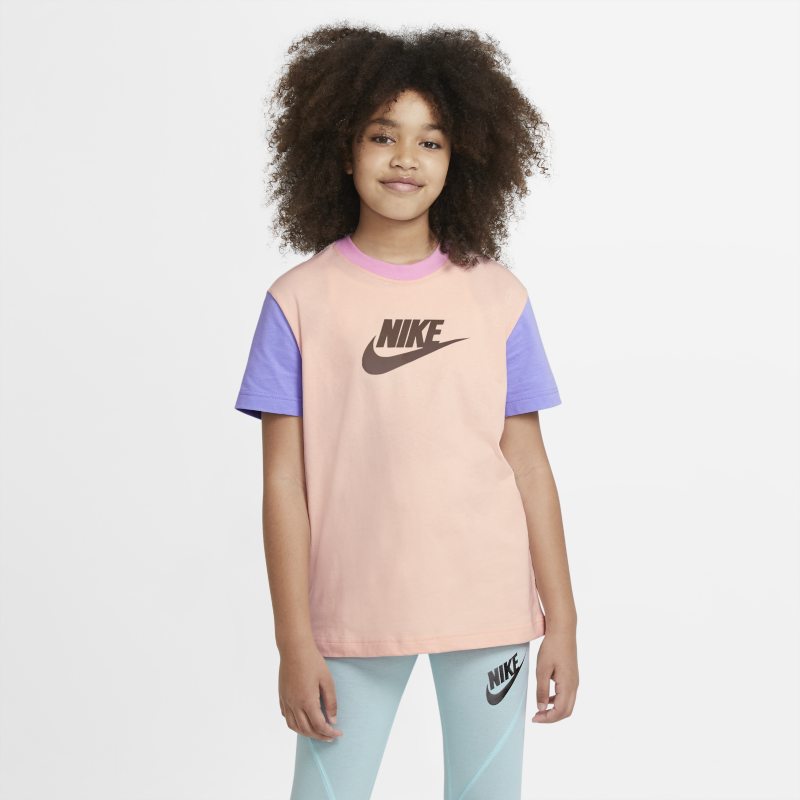 T-shirt dla dużych dzieci (dziewcząt) Nike Sportswear - Pomarańczowy