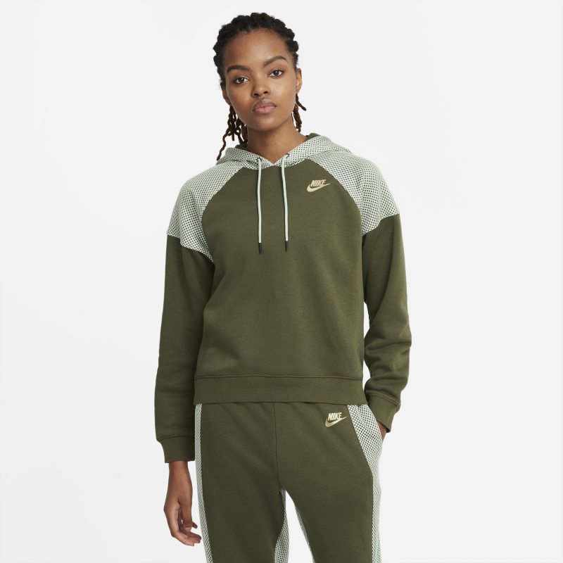 Serena Design Crew Sudadera con capucha de tenis de tejido Fleece - Mujer - Verde Nike