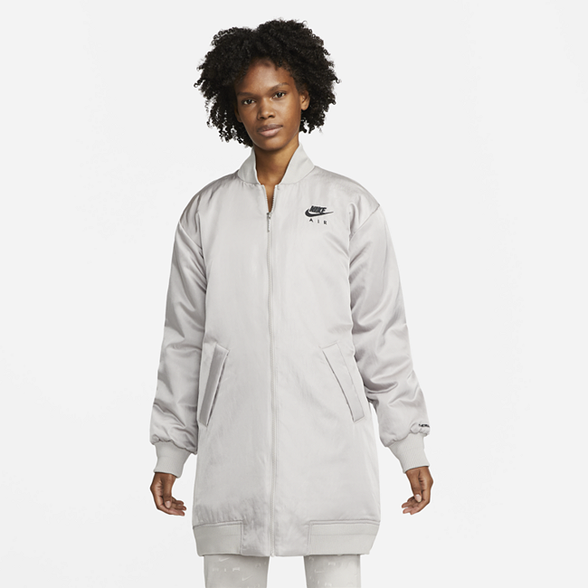 фото Женская куртка с синтетическим наполнителем nike air therma-fit - серый