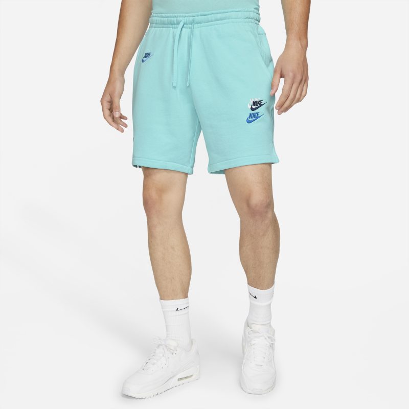 Męskie spodenki z dzianiny dresowej Nike Sportswear Essentials+ - Niebieski