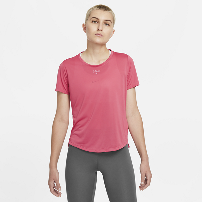 фото Женская футболка с коротким рукавом со стандартной посадкой nike dri-fit one - розовый