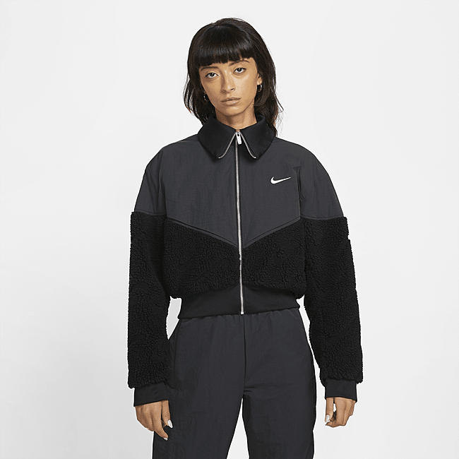 фото Женская флисовая куртка nike sportswear icon clash - черный