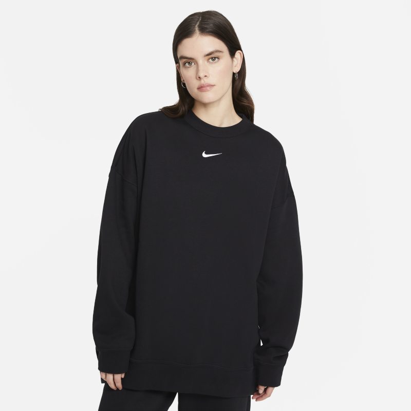Nike Sportswear Collection Essentials Women's Over-Oversized Fleece Crew - Black