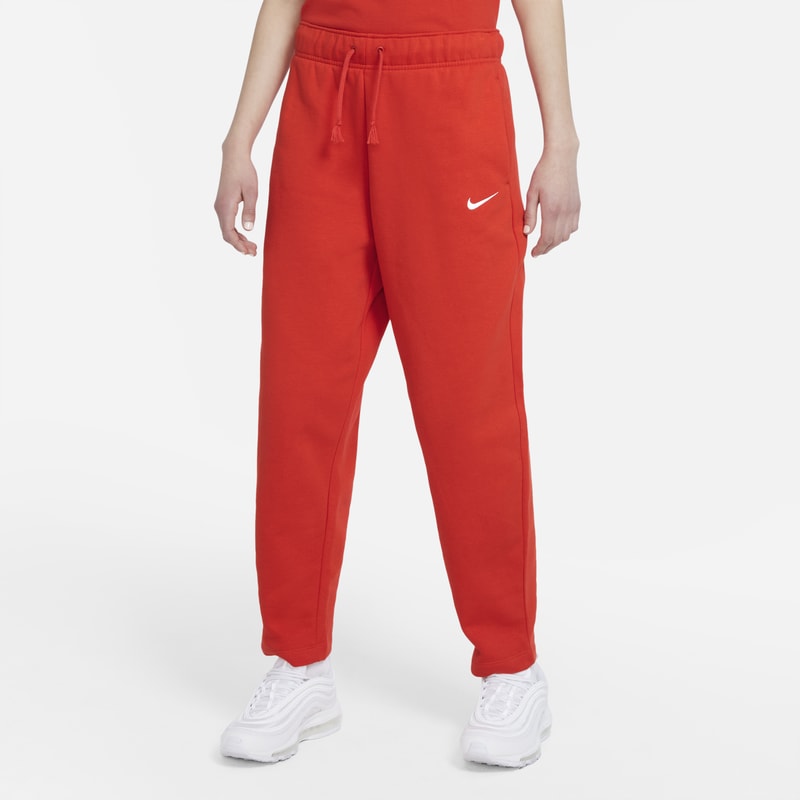 Damskie spodnie curve Nike Sportswear Collection Essentials - Czerwony