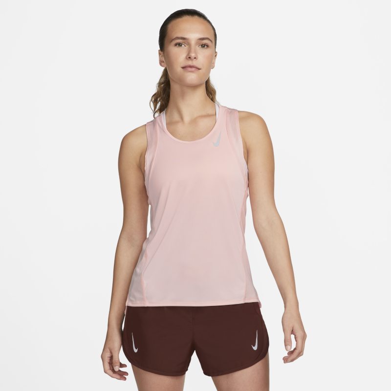 Damska koszulka bez rękawów do biegania Nike Dri-FIT Race - Różowy