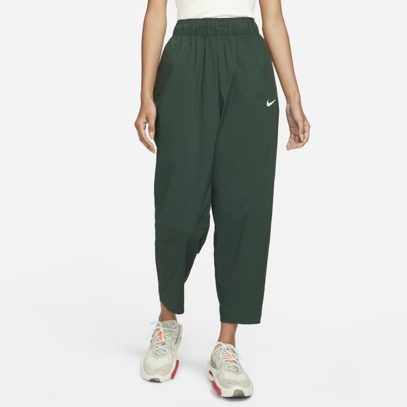 Damskie spodnie podkreślające sylwetkę z wysokim stanem Nike Sportswear Essential - Zieleń