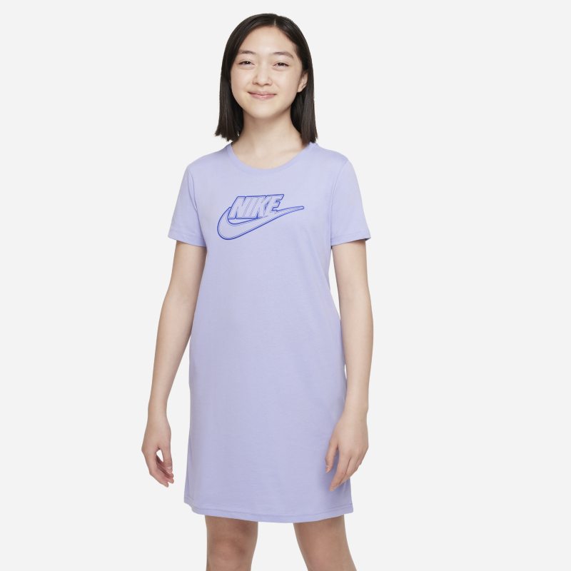Sukienka typu T-shirt dla dużych dzieci (dziewcząt) Nike Sportswear - Fiolet
