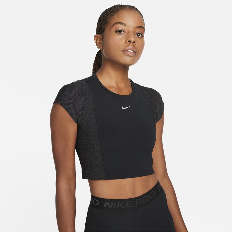 Nike Pro Dri-FIT Camiseta corta de manga corta - Mujer - Negro Nike