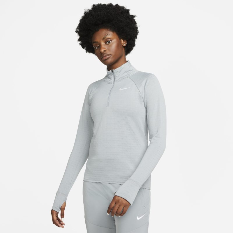 Nike Therma-FIT Camiseta de running de media cremallera - Mujer - Gris Nike
