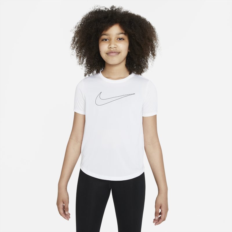 Nike Dri-FIT One Camiseta de entrenamiento de manga corta - Niña - Blanco Nike