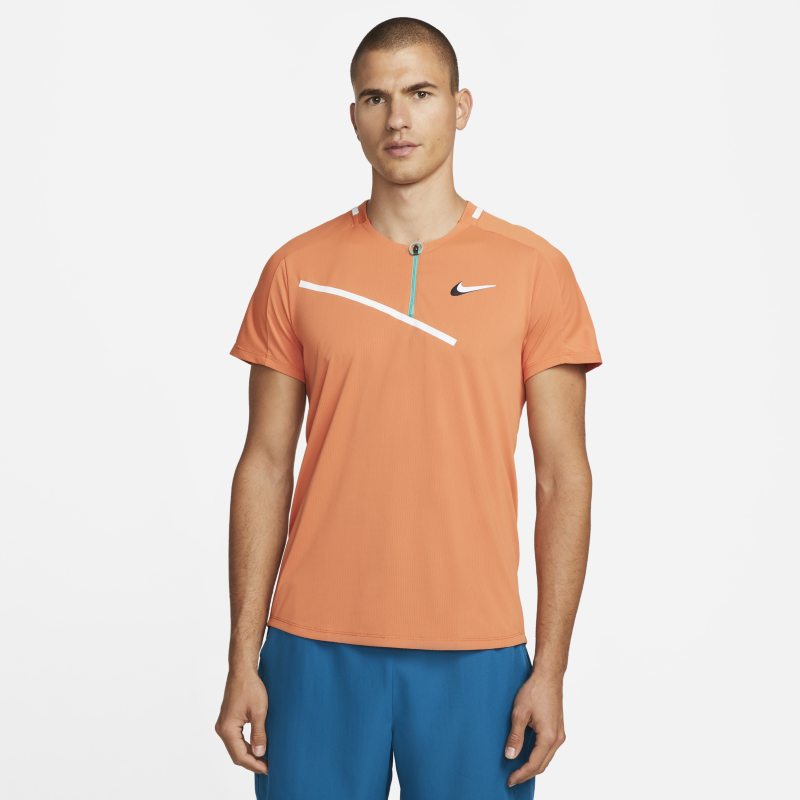 Męska koszulka polo do tenisa NikeCourt Slam - Pomarańczowy