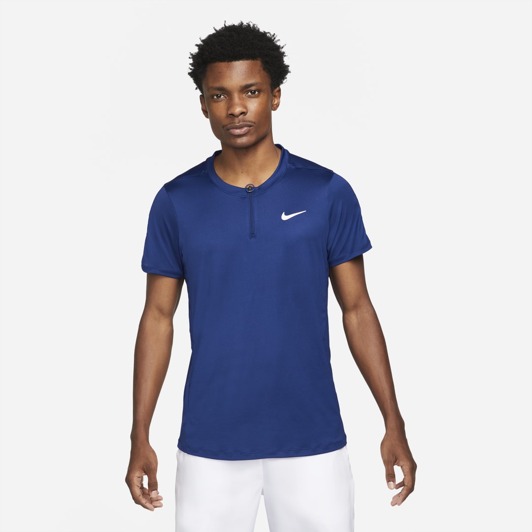 Nike Court Dri-fit Advantage Men's Tennis Polo In Deep Royal Blue,white