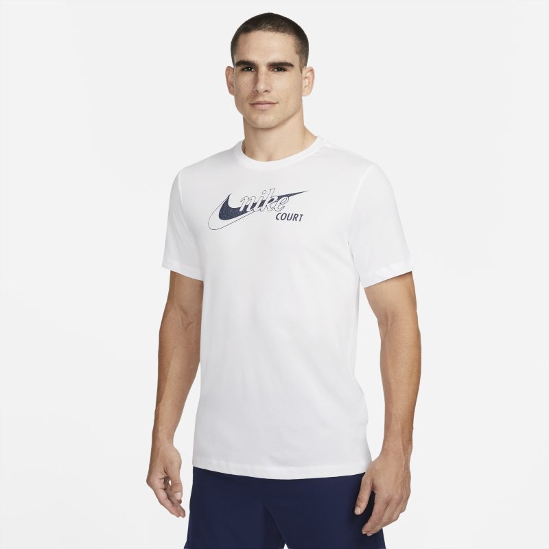NikeCourt Dri-FIT Men's Swoosh Tennis T-Shirt - White