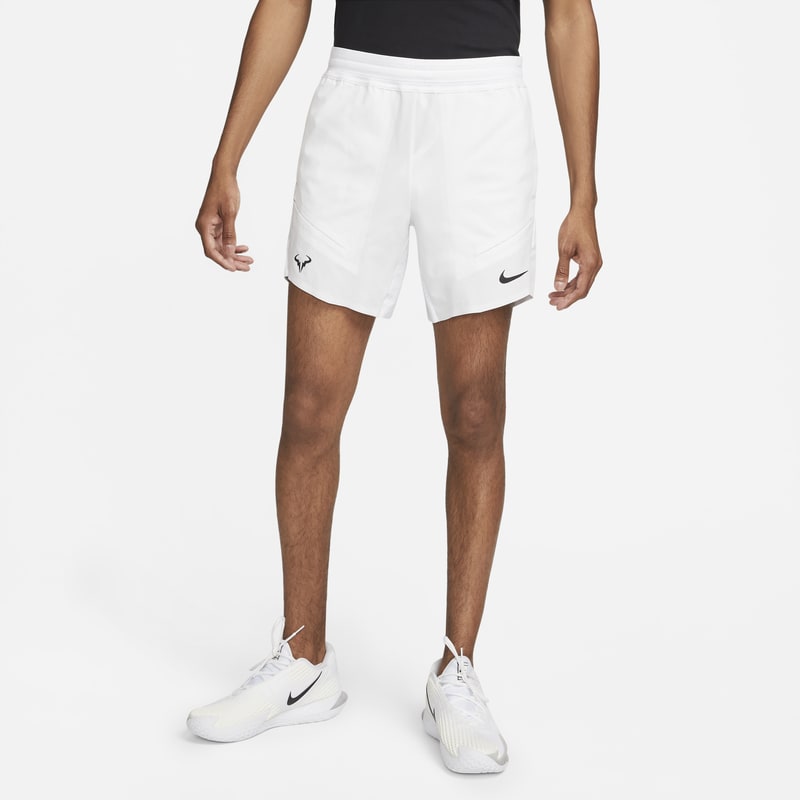 Męskie spodenki tenisowe 18 cm NikeCourt Dri-FIT ADV Rafa - Biel
