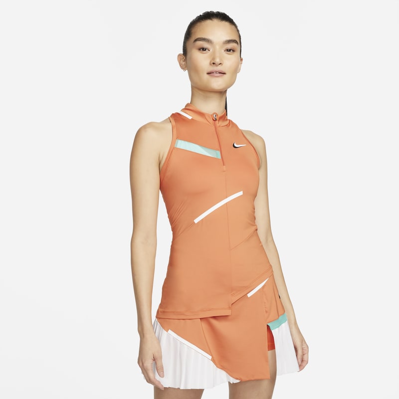 NikeCourt Dri-FIT Tennistanktop voor dames - Oranje