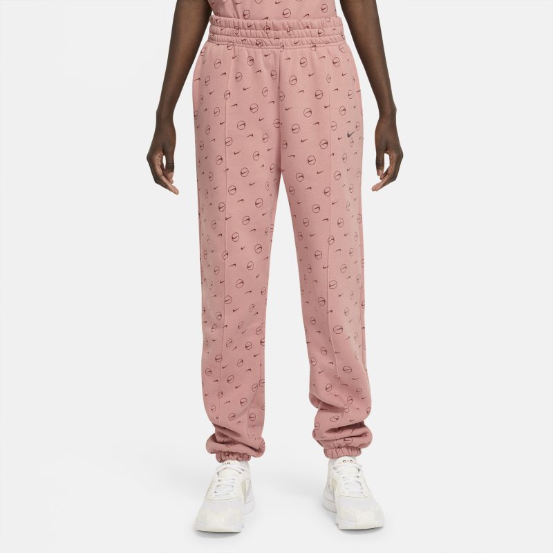 Damskie spodnie z nadrukiem Nike Sportswear - Różowy